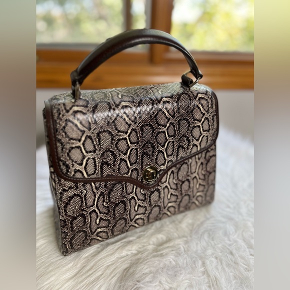 Brahmin Rene Caswell Embossed Leather Satchel NWOT 💼 - Picture 4 of 8